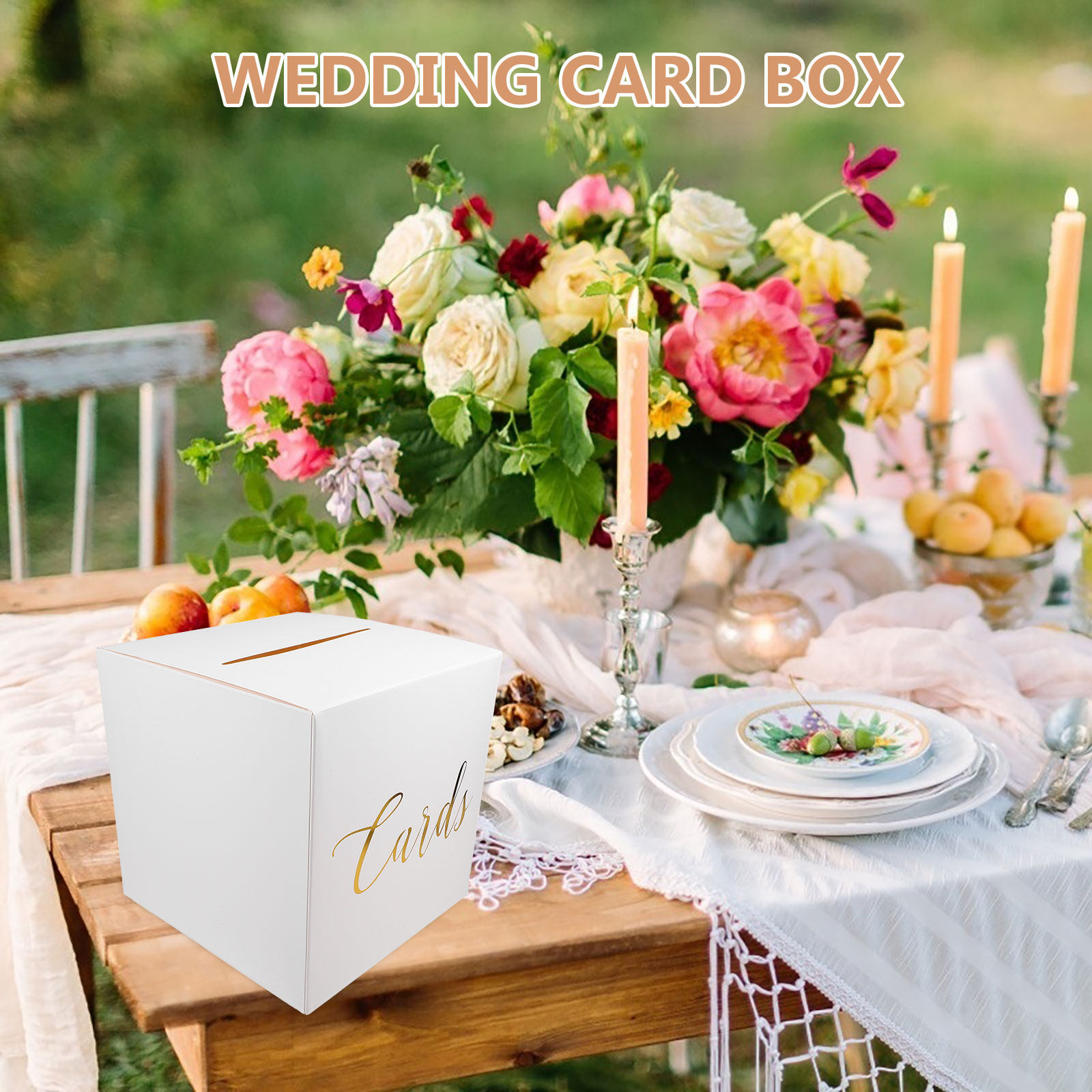 1個入り ウェディングカードボックス 再利用可能な紙製ギフト - Wedding Card Box のレビューと価格