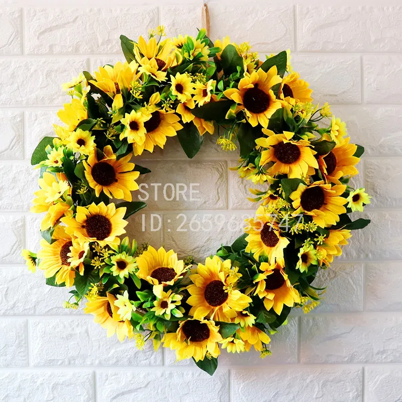 シミュレーションひまわりのガーランド、玄関や壁の装飾に。45 - Wedding Decor Supply Store のレビューと価格